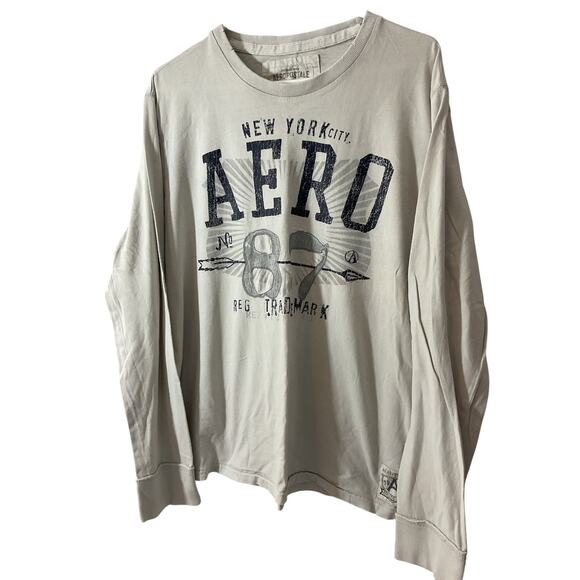 Aeropostale Shirt Mens XL Long Sleeve New York ‘87 Spell Out Graphic Crew - Picture 3 of 7